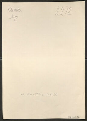 Klemar, Mijo, 1908. Policijski karton