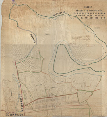 NACERT TERGOVIŠTA STARI VUKOVAR ZA RAZDIELENJE PAŠNJAKA U SMISLU OSUDE OD 20/7 1878 SASTAVLJEN GOD.1879