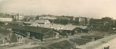 Zagreb (Klaićeva ulica) - Ciglana, pogled na barake