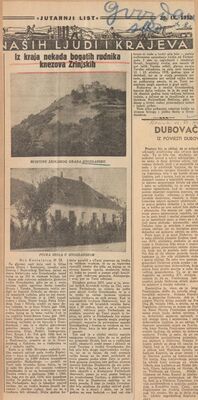 Iz kraja nekada bogatih rudnika knezova Zrinjskih