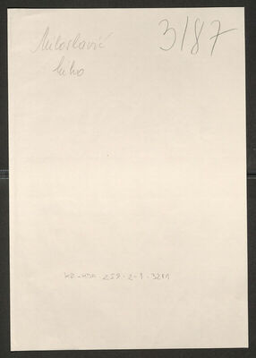 Miloslavić, Miho, 11.2.1899. Policijski karton