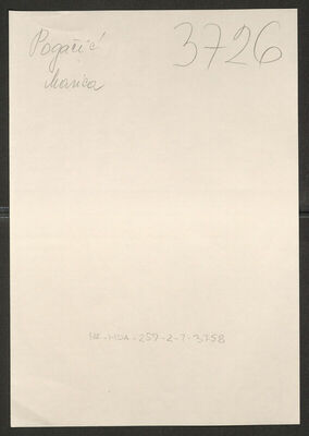 Pogačić, Marica, 22.7.1908. Policijski karton