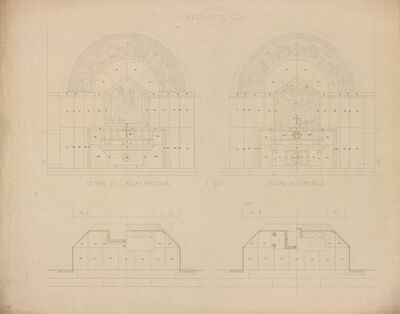 Crkva sv. Blaža, oltar sv. Ćirila i sv. Metoda/pogledi i tlocrti