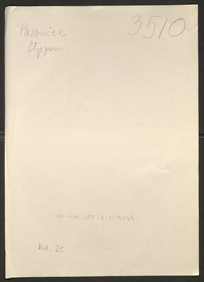 Pasariček, Stjepan, 7.6.1906. Policijski karton