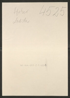 Spitzer, Ladislav, 24.9.1886. Policijski karton