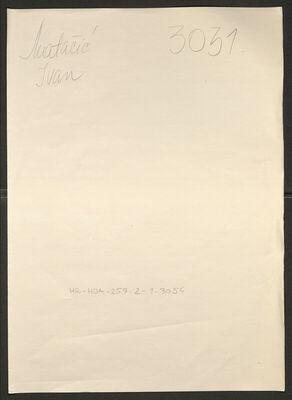 Matačić, Ivan, 14.6.1920. Policijski karton