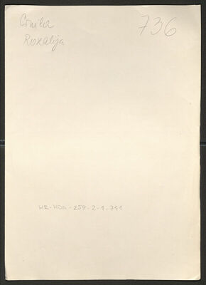 Crnila, Rozalija, 1.10.1917. Policijski karton