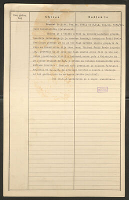 Šabić, Mato, 23.3.1912. Policijski karton