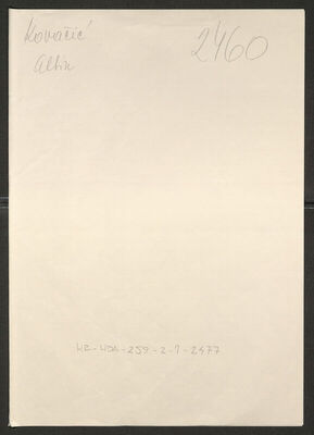 Kovačić, Albin, 15.12.1922. Policijski karton