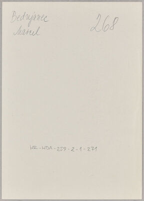 Bednjanec, Marcel, 7.8.1921. Policijski karton