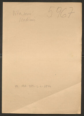 Vitasović, Vladimir, 8.9.1914. Policijski karton