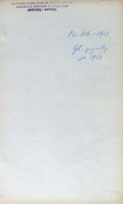 Glavni izvještaj o radu Zemaljskog povjerenstva za 1913. godinu