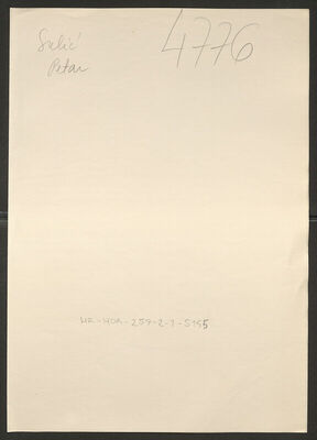 Sulić, Petar, 13.6.1902. Policijski karton