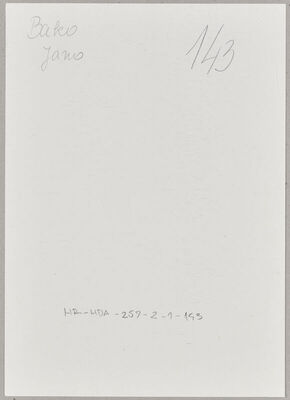 Bako, Jano, 11.5.1896. Policijski karton