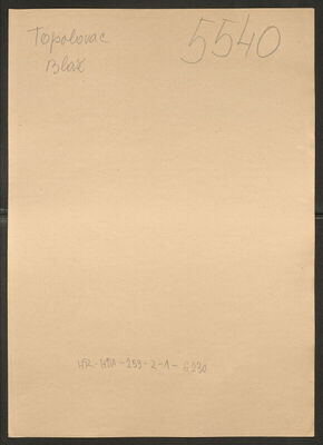 Topolovac, Blaž, 23.3.1922. Policijski karton