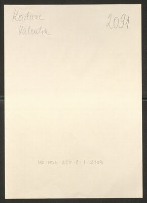 Kadunc, Valentin, 11.11.1900. Policijski karton