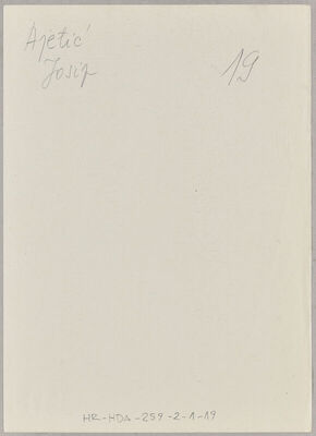 Ajetić, Josip, 1894. Policijski karton