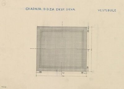 Stambena i trgovačka zgrada za eksploataciju drva, popločenje/vestibul