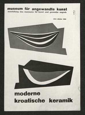 Fotografija - plakat izložbe - Moderne Kroatische Keramik