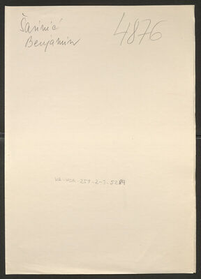 Šarinić, Benjamin, 9.6.1896. Policijski karton