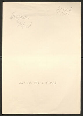 Dragoner, Alfred, 1893. Policijski karton