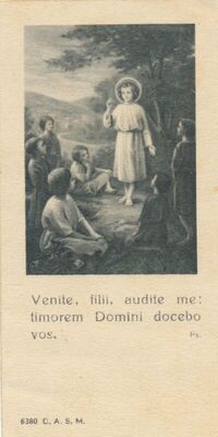 Venite, filii, audite me