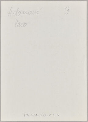 Adamović, Vaso, 14.2.1910. Policijski karton