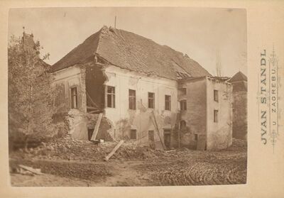 Sveta Helena - Kurija Adamović Hellenbach - Mikšić, stanje nakon potresa