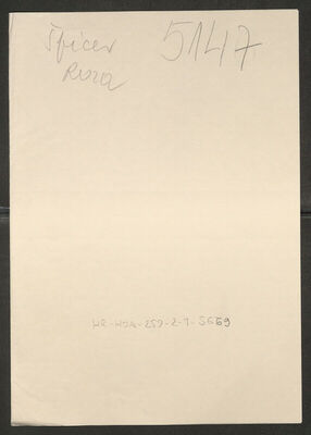 Špicer, Roza, 28.8.1902. Policijski karton