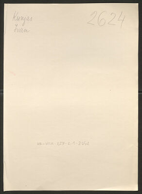 Kunjas, Ivan, 1906. Policijski karton