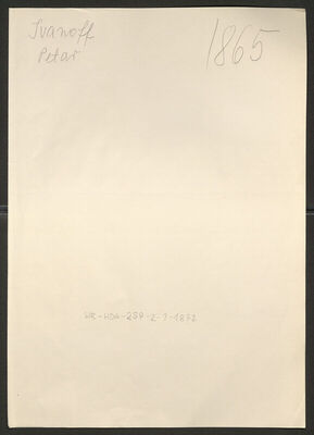 Ivanoff-Kabaivanoff, Petar, 23.5.1909. Policijski karton