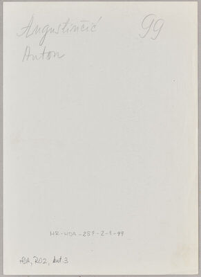 Augustinčić, Anton, 1900. Policijski karton