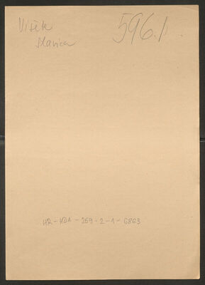 Višek, Slavica, 1912. Policijski karton