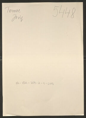 Tomac, Josip, 14.9.1911. Policijski karton