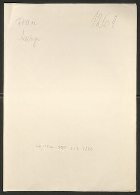 Fran, Marija, 29.1.1898. Policijski karton