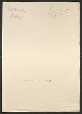 Šalamon, Petar, 34 godine. Policijski karton