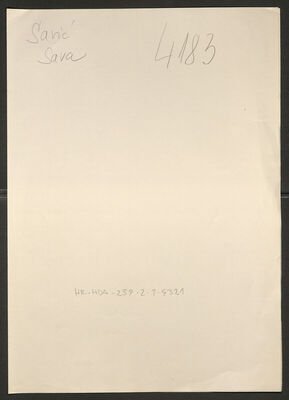 Savić, Sava. Policijski karton