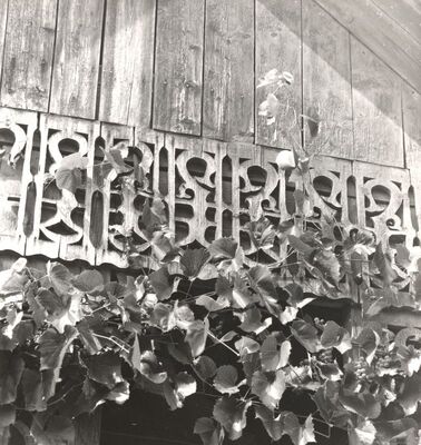 Mraclin - Tradicijska kuća, detalj zabata