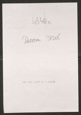 Srdoč, Davorin, 3.6.1920. Policijski karton