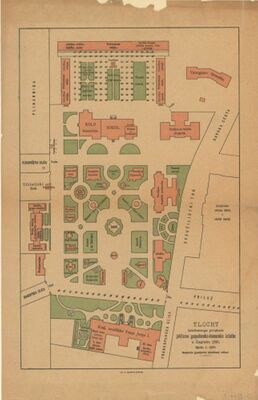 Tlocrt izložbenoga prostora jubilarne gospodarsko-šumarske izložbe u Zagrebu 1891.