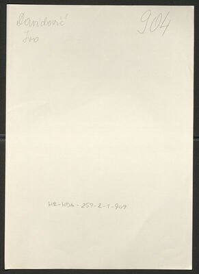 Davidović, Ivo, 8.5.1918. Policijski karton