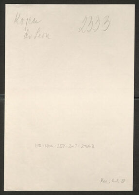 Kojen, Leon, 23.11.1876. Policijski karton