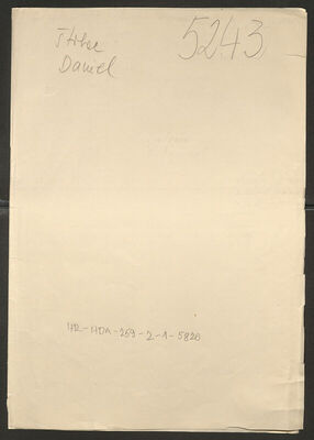 Štrbac, Daniel, 27.2.1905. Policijski karton