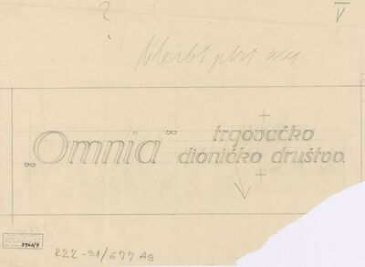 Natpis Omnia trgovačko d.d.