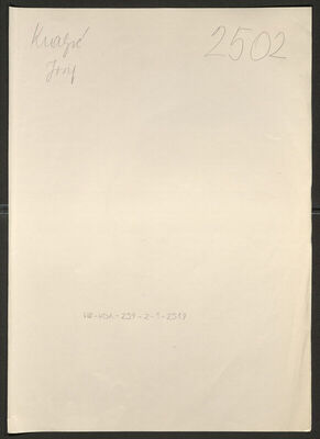 Kraljić, Josip, 17.5.1922. Policijski karton