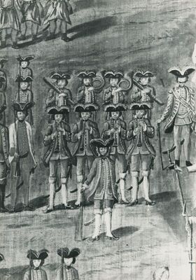 Trakošćan - detalj tapete u prostoriji 2. kata