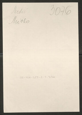 Medić, Mirko, 1918. Policijski karton