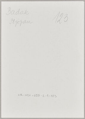 Badak, Stjepan, 6.10.1901. Policijski karton