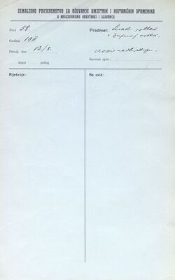 Sisak - Crkva sv. Križa, zamolbe nadbiskupu da se sačuvaju oltari i kipovi