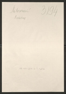 Milovanović, Maksim, 18.6.1907. Policijski karton